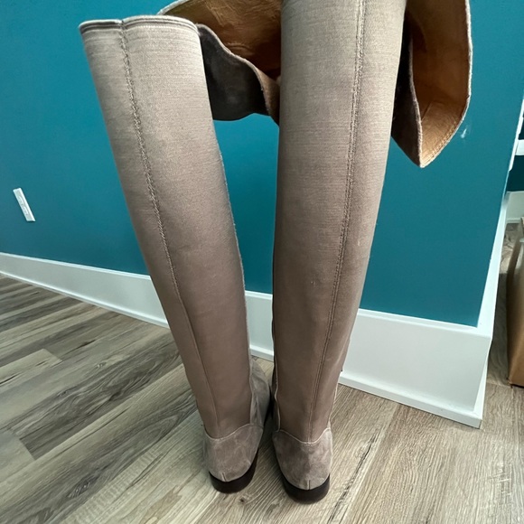 CORSO COMO Suede Grey Over the Knee Boots - Picture 6 of 8